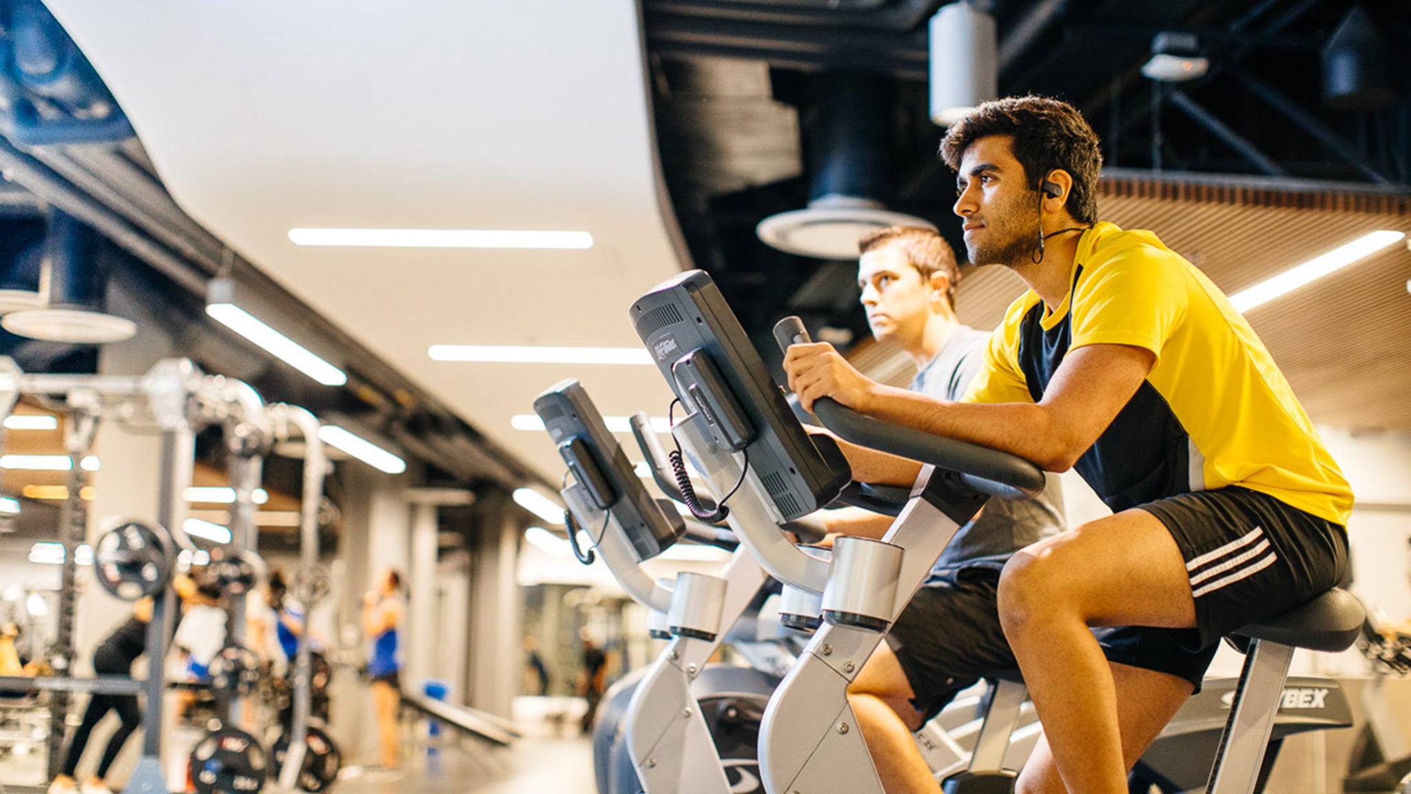 Bruins work out in John Wooden Center.